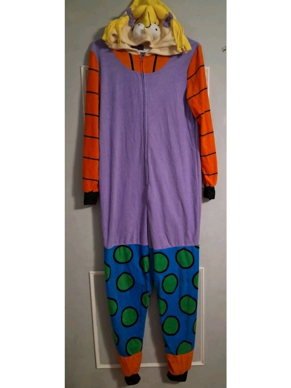 ANGELICA Rugrats One Pc Union Suit Jumper Pajamas Women's Sz M